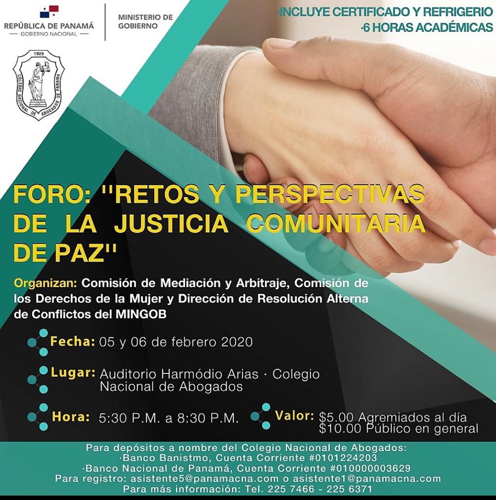 Foro Retos Y Perspectivas De La Justicia Comunitaria Colegio Nacional