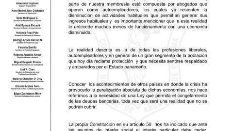 COMUNICADO: CNA PIDE LEGISLAR SOBRE SUSPENSIÓN DE OBLIGACIONES CREDITICIAS.