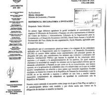 Colegio Nacional de Abogados declina invitación a encuentro con Representantes de la OCDE.