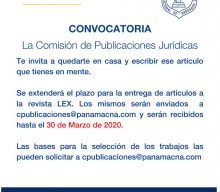 CONVOCATORIA: La Comisión de Publicaciones Jurídicas