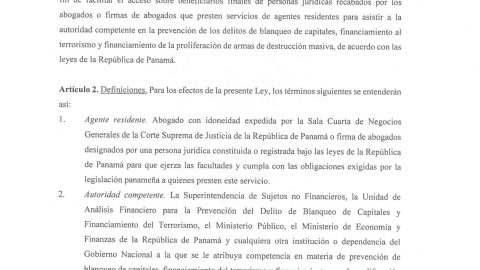 LEY 129 – Se crea el Sistema Privado y Único de Registro de Beneficiarios Finales de Personas Jurídicas.