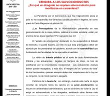 CENSURA A LOS SALVOCONDUCTOS ¿Por qué un abogado no requiere salvoconducto para movilizarse en cuarentena?