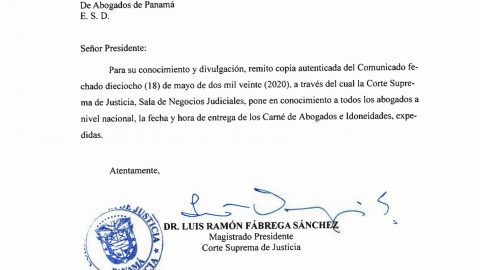 COMUNICADO: SOBRE ENTREGA DE CARNÉ E IDONEIDADES DE ABOGADOS