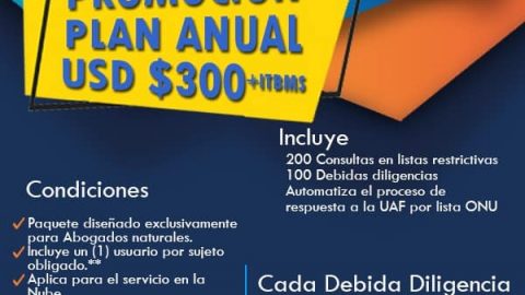 PROMOCIÓN PLAN ANUAL USD $300.00 + ITBMS