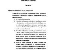 ANTEPROYECTO DE LEY, POR LA CUAL SE MODIFICA LA LEY 9 DEL 18 DE ABRIL DE 1984, QUE REGULA EL EJERCICIO DE LA ABOGACÍA EN PANAMÁ