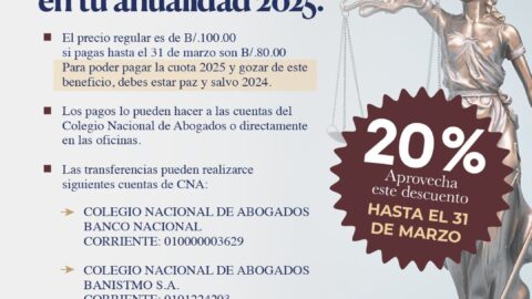 ANUALIDAD 2025 APROVECHA DESCUENTO DEL 20% HASTA EL 31 DE MARZO 2025