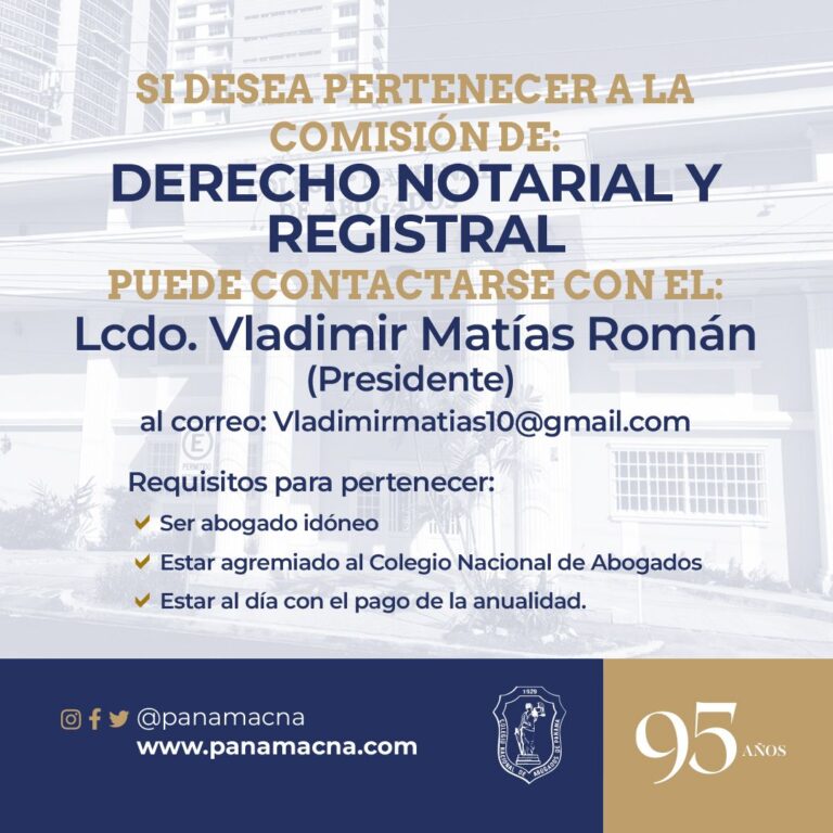 Comisión Derecho Notarial y Registral